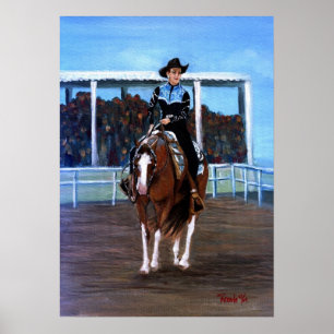 Poster Peignez le portrait occidental de plaisir de