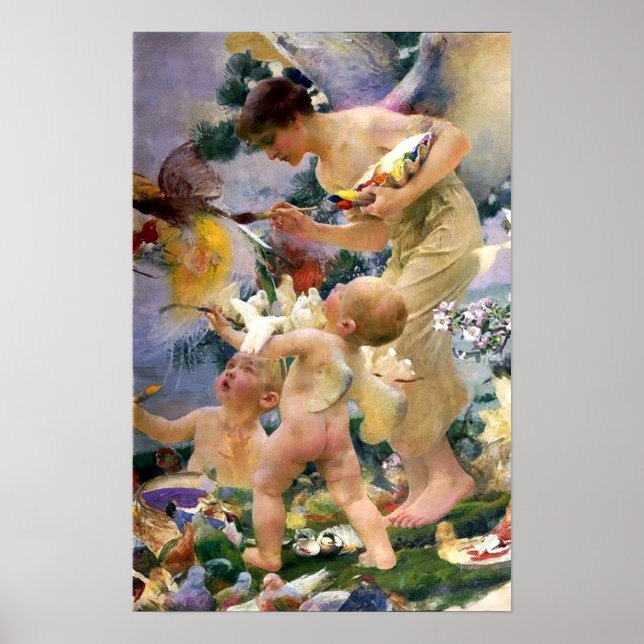 Poster Peindre les oiseaux par Franz Dvorak (Devant)