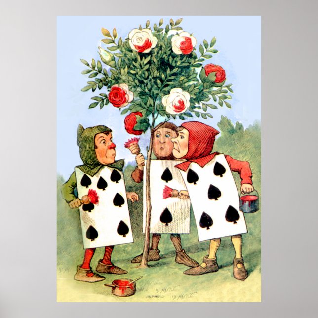 Poster Peindre les Roses de la reine au pays des merveill (Devant)