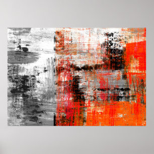 Poster peint à la main abstrait fond abstrait, art, huile