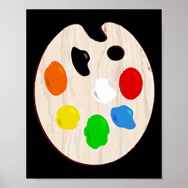 Poster Peintre Artiste Peinture Palette Halloween Costume (Devant)