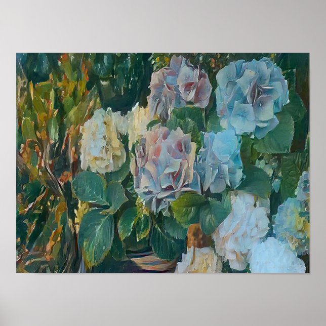 Poster Peinture à fleurs d'été (Devant)