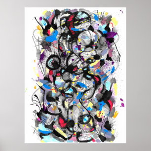 Poster Peinture à galaxie