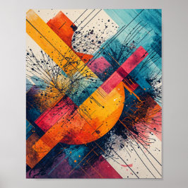 Poster Peinture à l'eau flottante