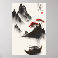 peinture à l'encre chinoise