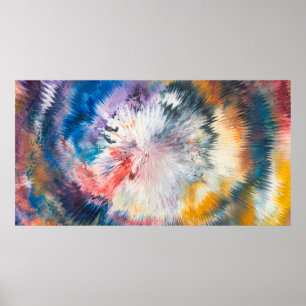 Poster Peinture à l'huile 4K. L'abstraction créative colo