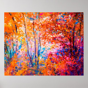 Poster Peinture à l'huile d'origine montrant le beau lan
