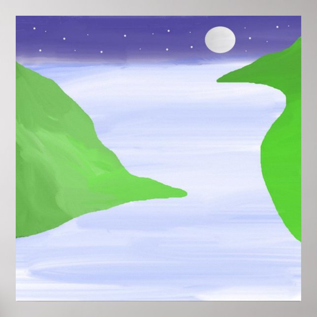 Poster peinture à l'huile paysage (Devant)