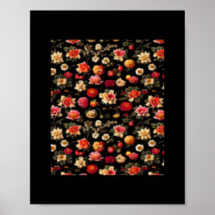 Poster Peinture à l'huile Vintage Whimsigoth Chintz