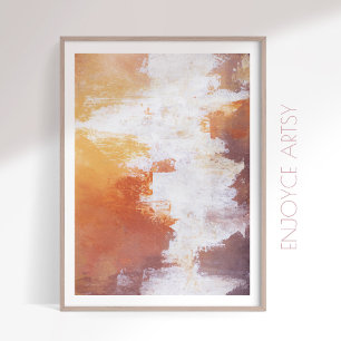 Poster Peinture abstraite brute rustique peinture murale
