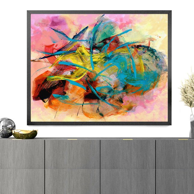 Poster Peinture Abstraite couleur énergétique (Créateur téléchargé)