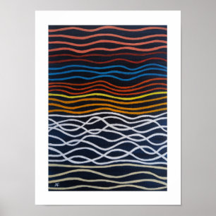 Poster Peinture Abstraite de Front de Mer par Alfred Fox