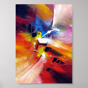 Poster Peinture Abstraite de style expressionniste contem