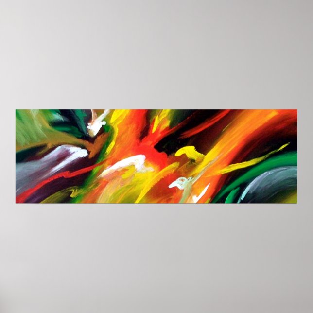 Poster Peinture Abstraite de vitesse contemporaine (Devant)