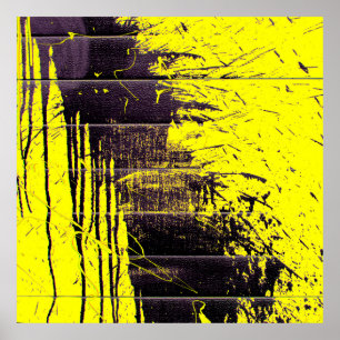 Poster Peinture abstraite noire goutte sur un oeil brilla