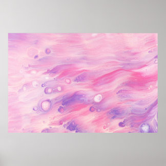 POSTER PEINTURE ABSTRAITE VERTE ET BLANCHE