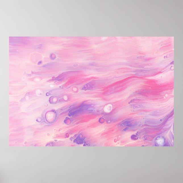 POSTER PEINTURE ABSTRAITE VERTE ET BLANCHE (Devant)