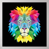 Peinture Abstraite vibrante au lion