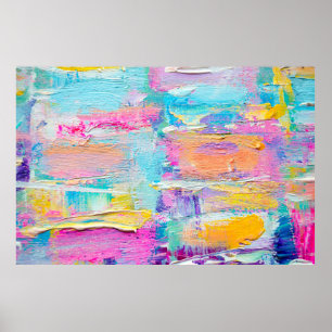 Poster Peinture acrylique à main. Arrière-groupe artistiq