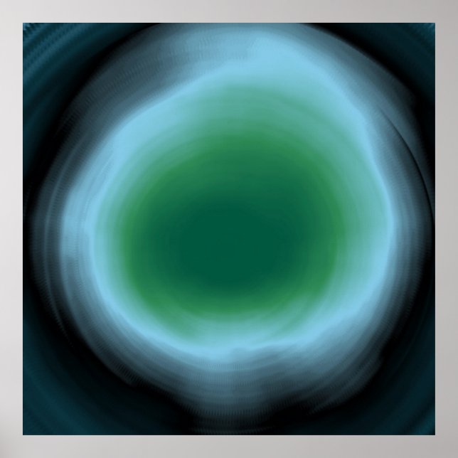 Poster Peinture acrylique abstraite en spirale bleu clair (Devant)