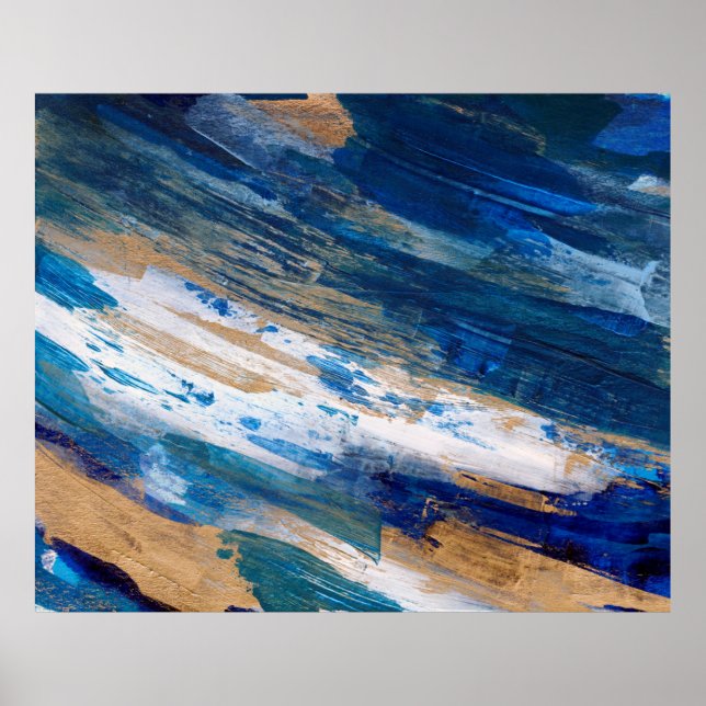 Poster Peinture acrylique. OEuvre peinte à la main tendan (Devant)