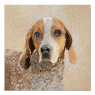 Poster Peinture américaine anglaise sur pilon - Chien Art