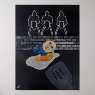 Poster Peinture Broken Then Fried par Alfred Fox