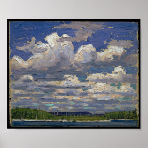 Poster Peinture canadienne vintage Tom Thomson Jour d'été