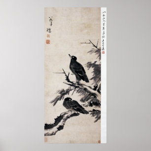 Poster Peinture chinoise ancienne, Nature, Oiseau