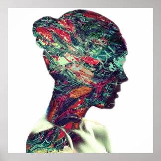 Poster Peinture classique abstraite femme