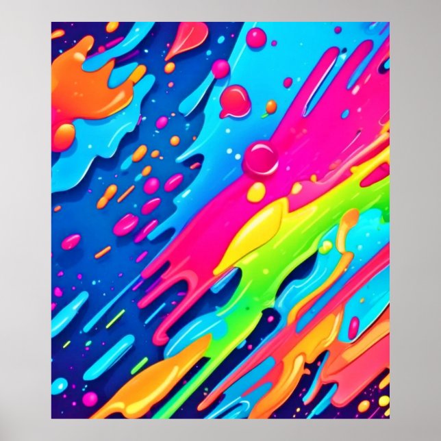Poster Peinture colorée (Devant)