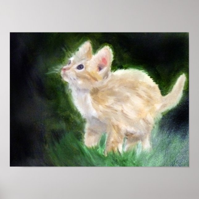 Poster Peinture Cute Kitten (Devant)