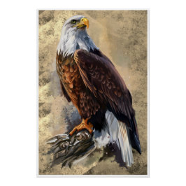 Poster Peinture d'aigle à balles