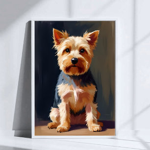 Poster Peinture d'animal de compagnie Chien Yorkshire Ter