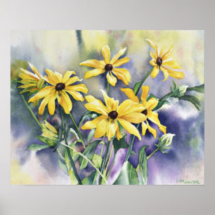 Poster Peinture d'aquarelle de Susan Blackeyed