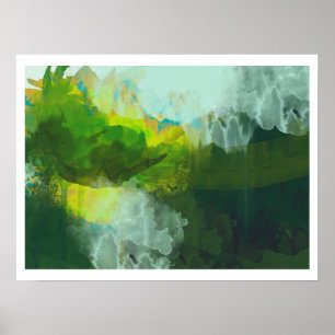Poster peinture d'art paysagère abstraite