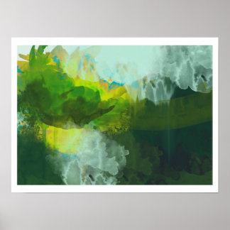 Poster peinture d'art paysagère abstraite