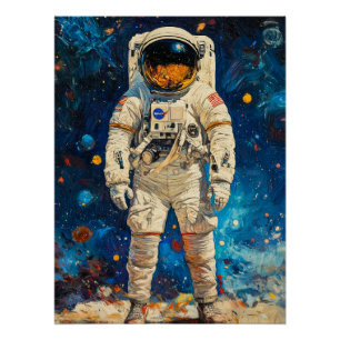 Poster Peinture d'astronaute