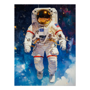 Poster Peinture d'astronaute