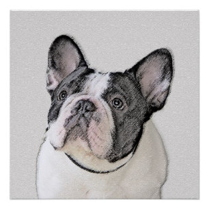 Poster Peinture de Bouledogue Français (Bringé Pied) - Ar