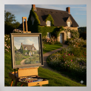 Poster Peinture de chalet