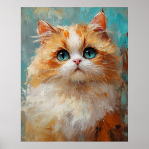 Poster Peinture de chaton persan au pelage velouté