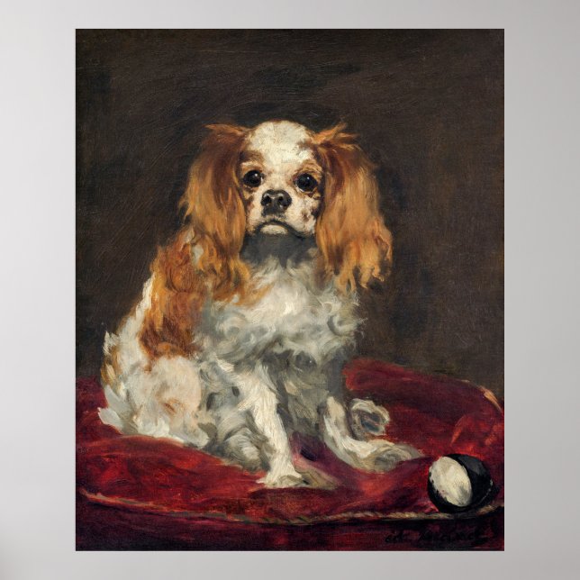 Poster Peinture de chien de Manet (Devant)