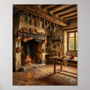 Poster Peinture de cuisine de campagne française I