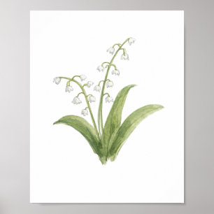 Poster Peinture de Fleur de Muguet
