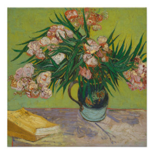 Poster Peinture de fleurs d'oléandre par Vincent Van Gogh