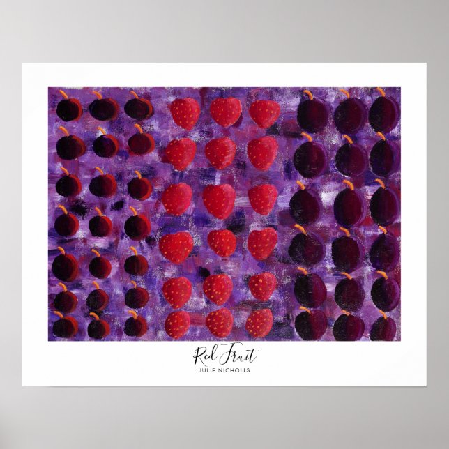 Poster Peinture de fruits rouges (Devant)
