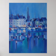 Peinture de Honfleur - Normandie, France