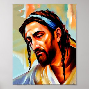 Poster Peinture de Jésus Christ Art chrétien