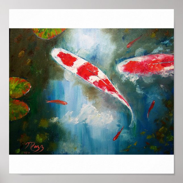Poster Peinture de Kohaku Koi (Devant)